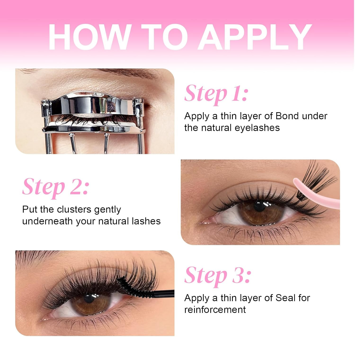 Lash Glue DIY Lash Cluster Glue for Lashes Clusters Latex-Free Waterproof Latex-