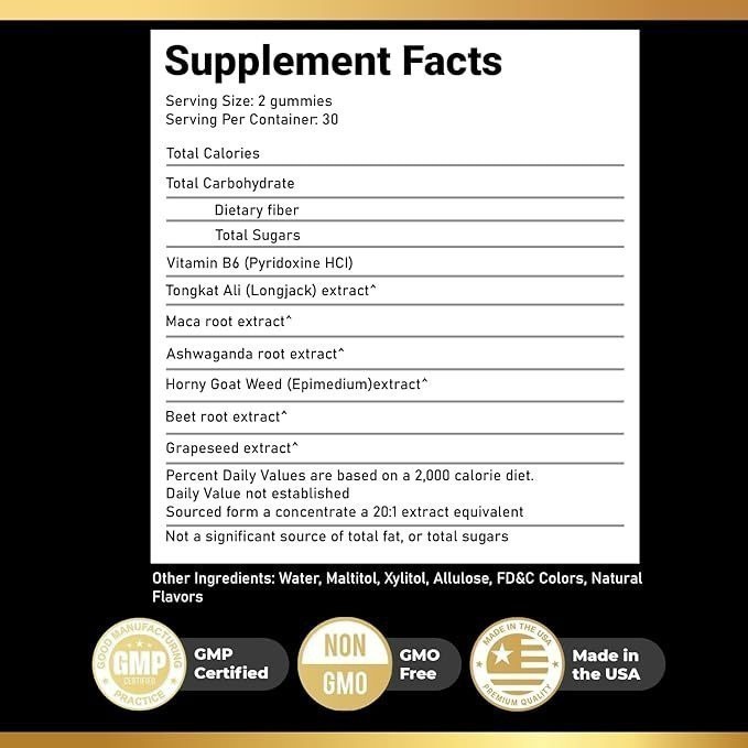 NEW Alpha Bites Gummies AlphaBites Max Performance Gummy (1 Month Supply) 1-3PCS
