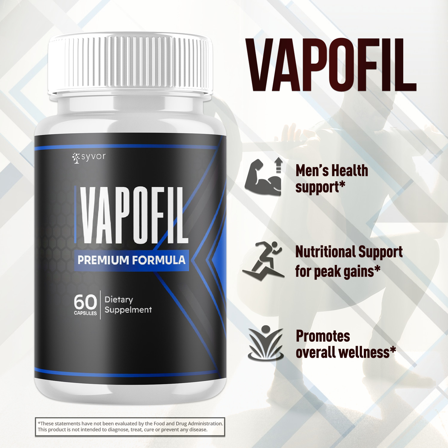 (2 Pack) Vapofil Advanced Male Pills Vapo Fil Formula Supplement 120 Capsules