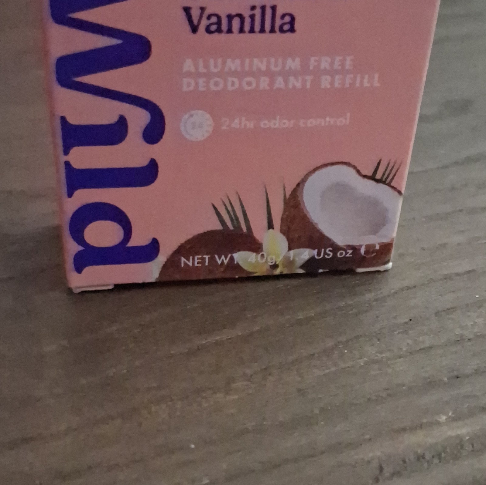 Wild Refillable Aluminum-Free Deodorant Refill Coconut & Vanilla Solid 1.4 oz