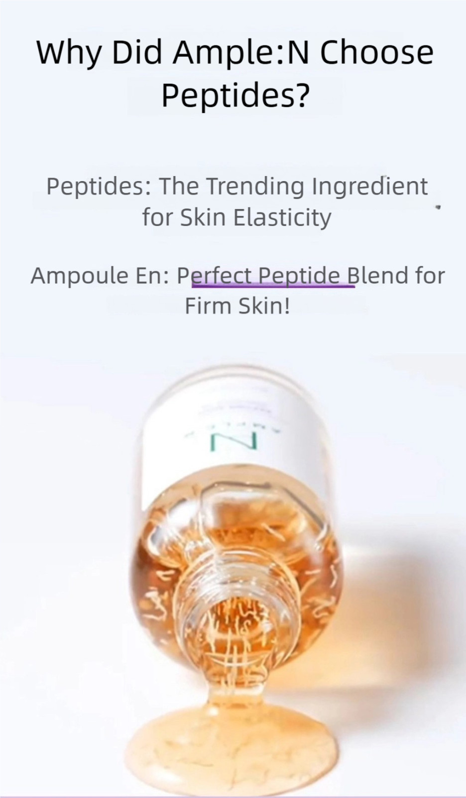 Ample N Peptide Shot Ampoule 100ml [ Thread Lifting **Effect Serum** ] K-Beauty