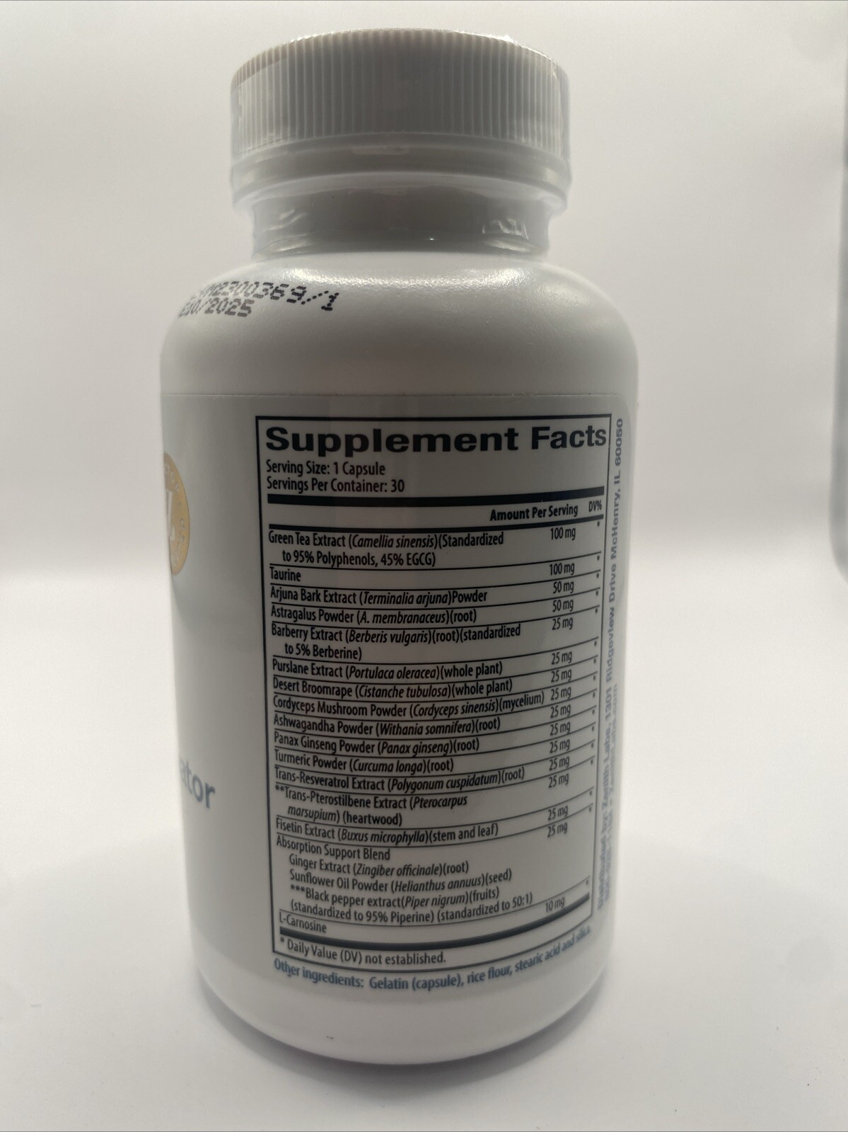 Zenith Labs Longevity Activator w/ Resveratrol Exp 10/2025 New Packaging- Sealed