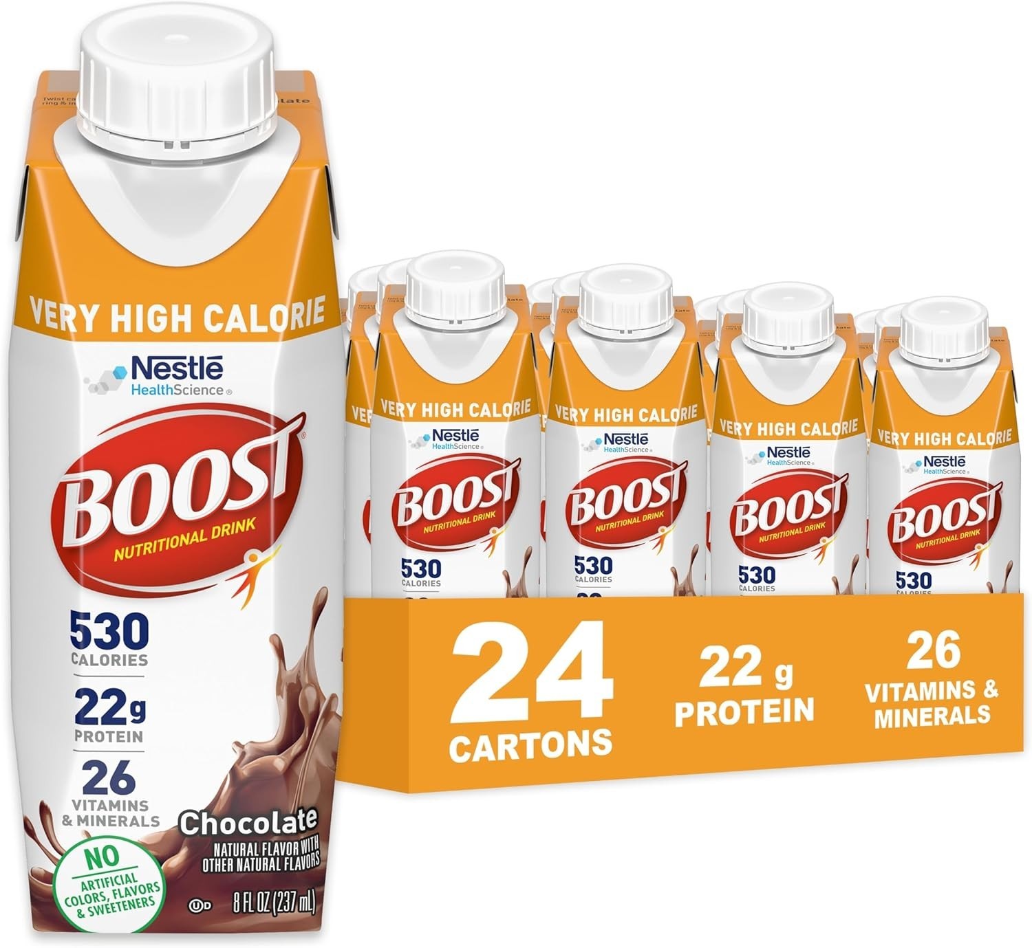Very High Calorie Drink Chocolate 530 Calories 24 Pack 8 fl oz