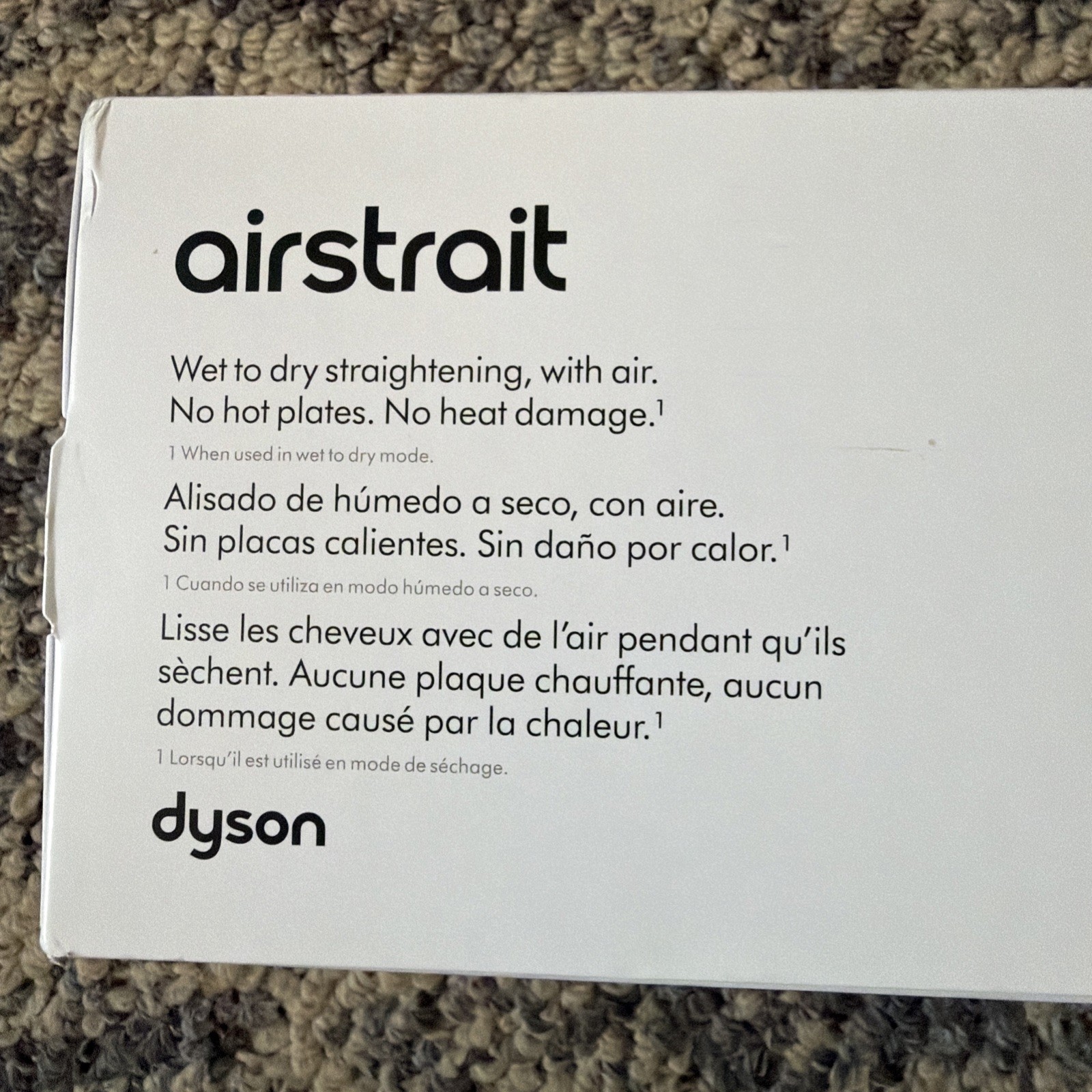 Dyson Airstrait Straightener Amber Silk Wet to Dry Hair Straightener, No Heat