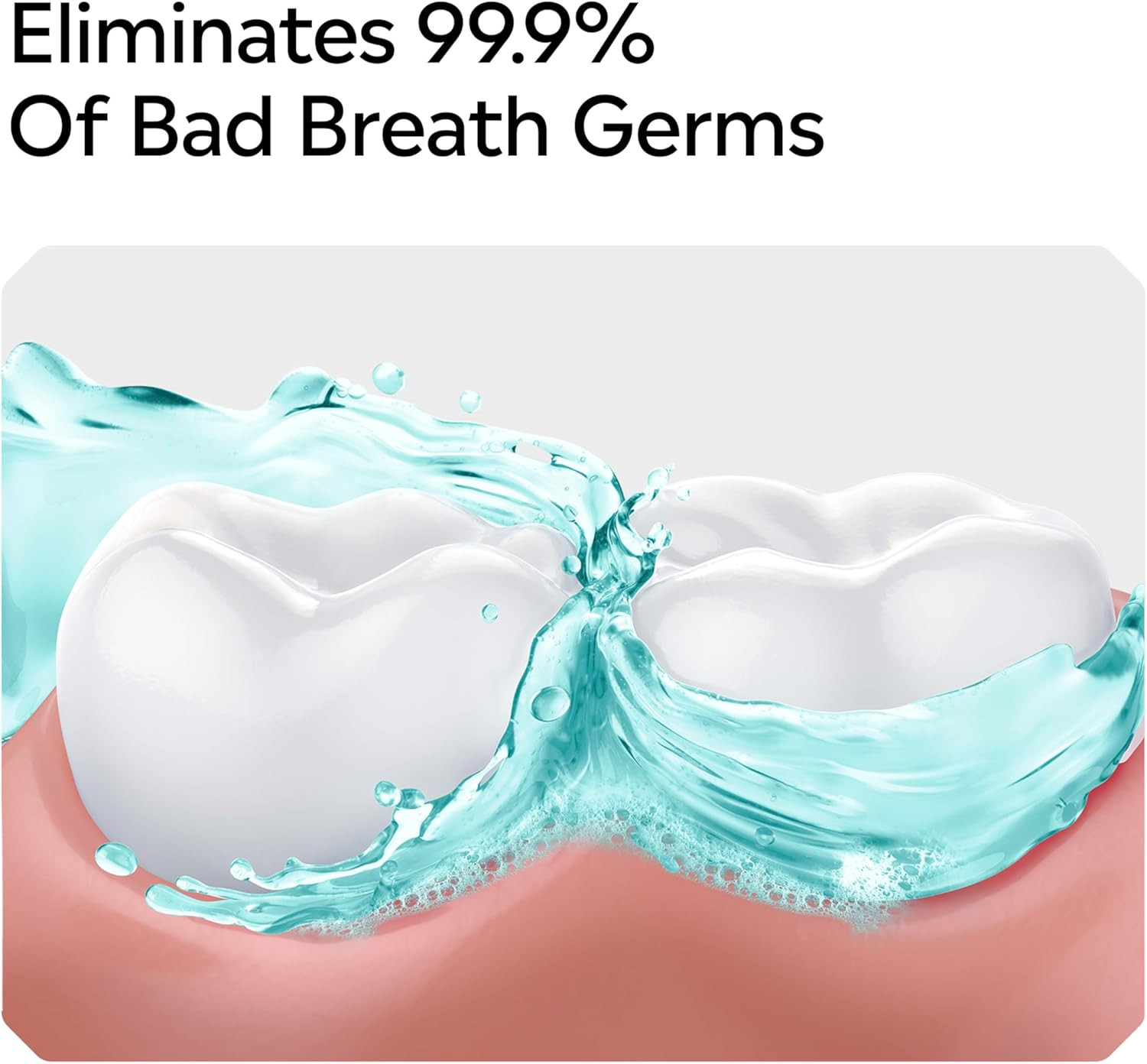 Cool Mint Alcohol-Free Mild Mouthwash, Oral Rinse Kills 99.9% of Germs