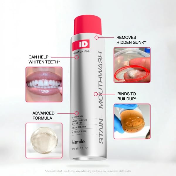 iD Stain Whitening Mouthwash Gunk Removing Mouthwash for Fresh Breath Hydrogen*/