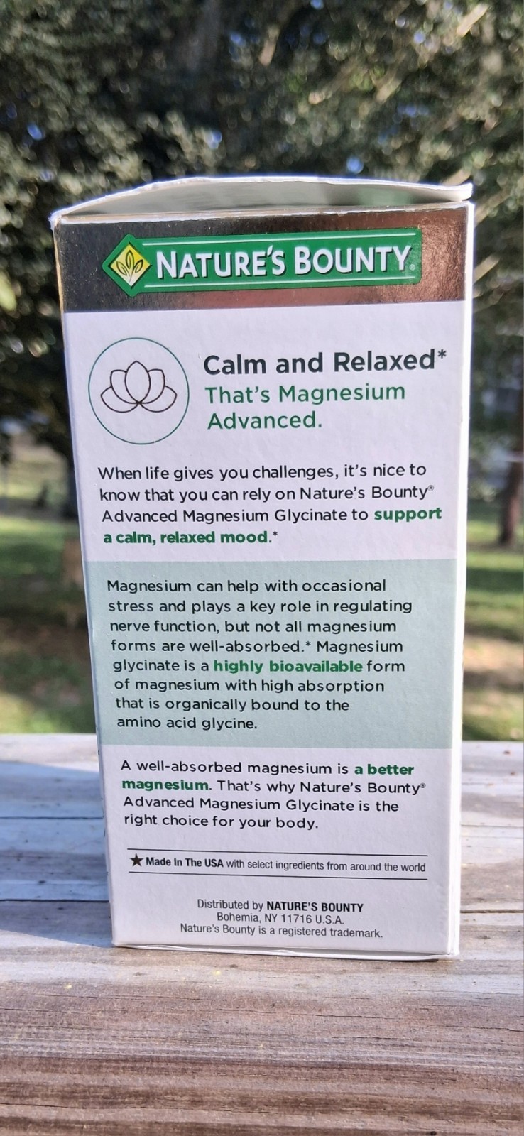 Natures Bounty Magnesium Glycinate 360 MG – Exp 06/28