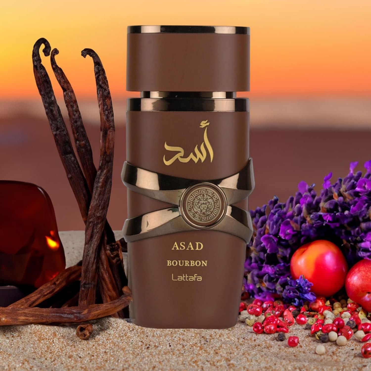 Lattafa Asad Bourbon Unisex Eau De Parfum Spray – 3.4 fl oz / 100 ml New in Box