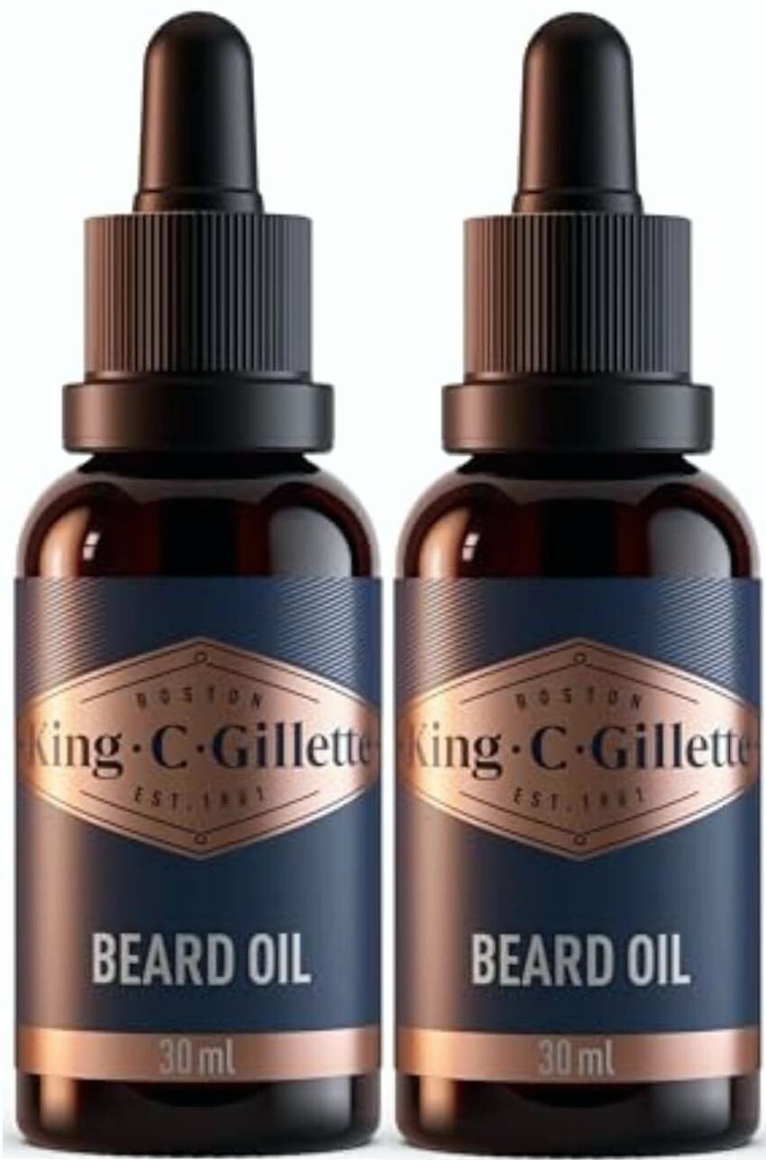 2 Pack – King C. Gillette Beard Oil for Men – Argan Moisturize and Soften Beard