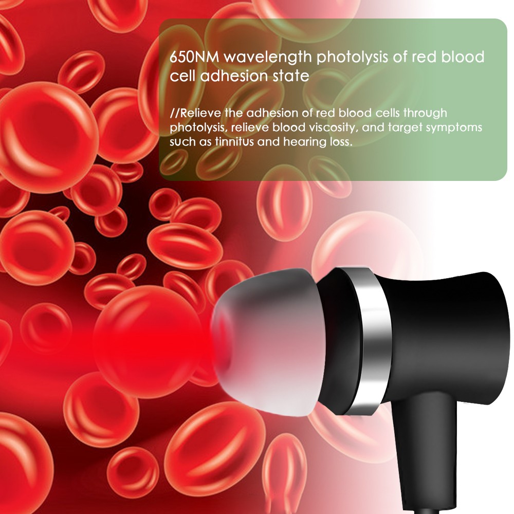 NEW Earplug 650NM Laser Therapy For Ear And Nose Tinnitus & Rhinitis Relief