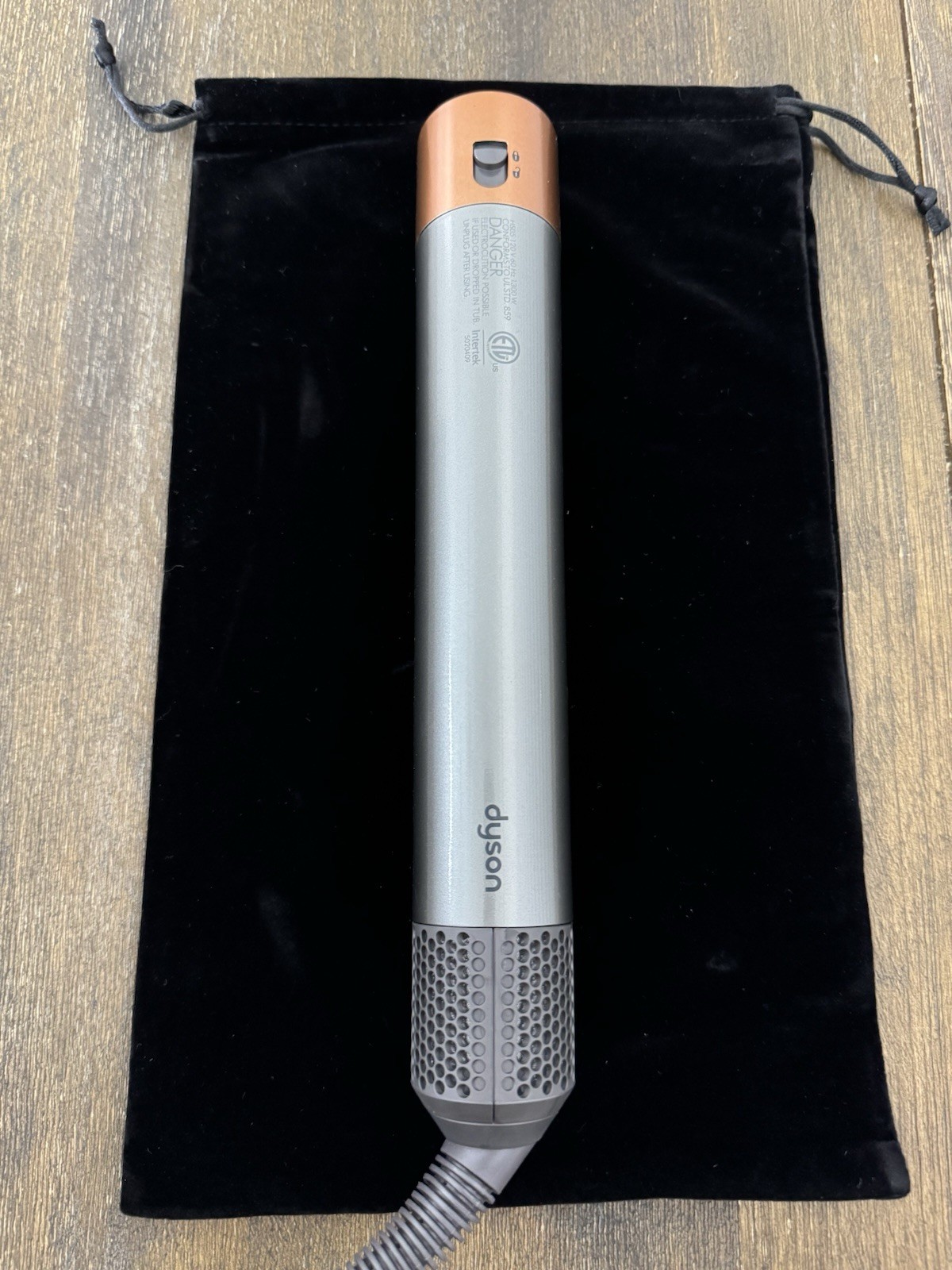 Dyson Airwrap Multi Styler Curler Copper/Nickel w/ 3 Attachments & Travel Bag