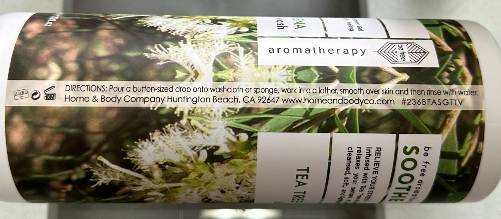(2-Pack) BE FREE aromatherapy SOOTHE ~ TEA TREE VERBENA Stress Relieve BODY WASH