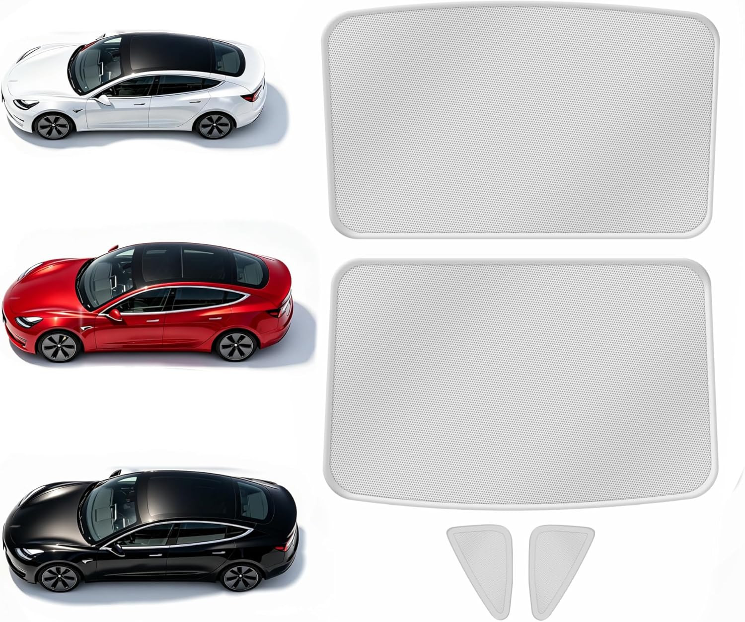 White Sunshade Roof Sunroof Cover Waterproof Sunshade – Fits 2020-2026 Tesla Mod
