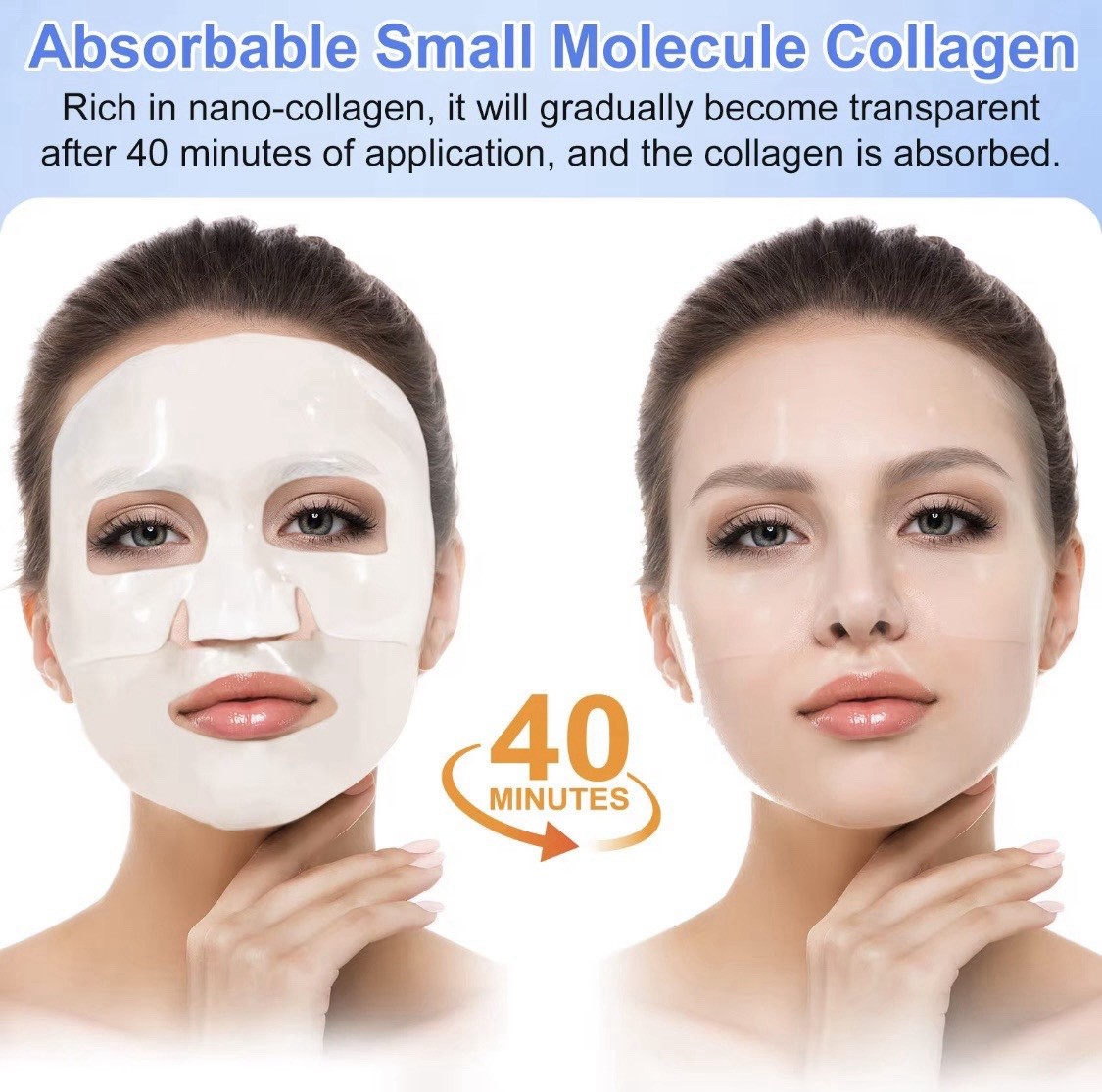 Collagen Deep Hydration Mask Sheet w/ Hyaluronic Acid 6pcs 34g