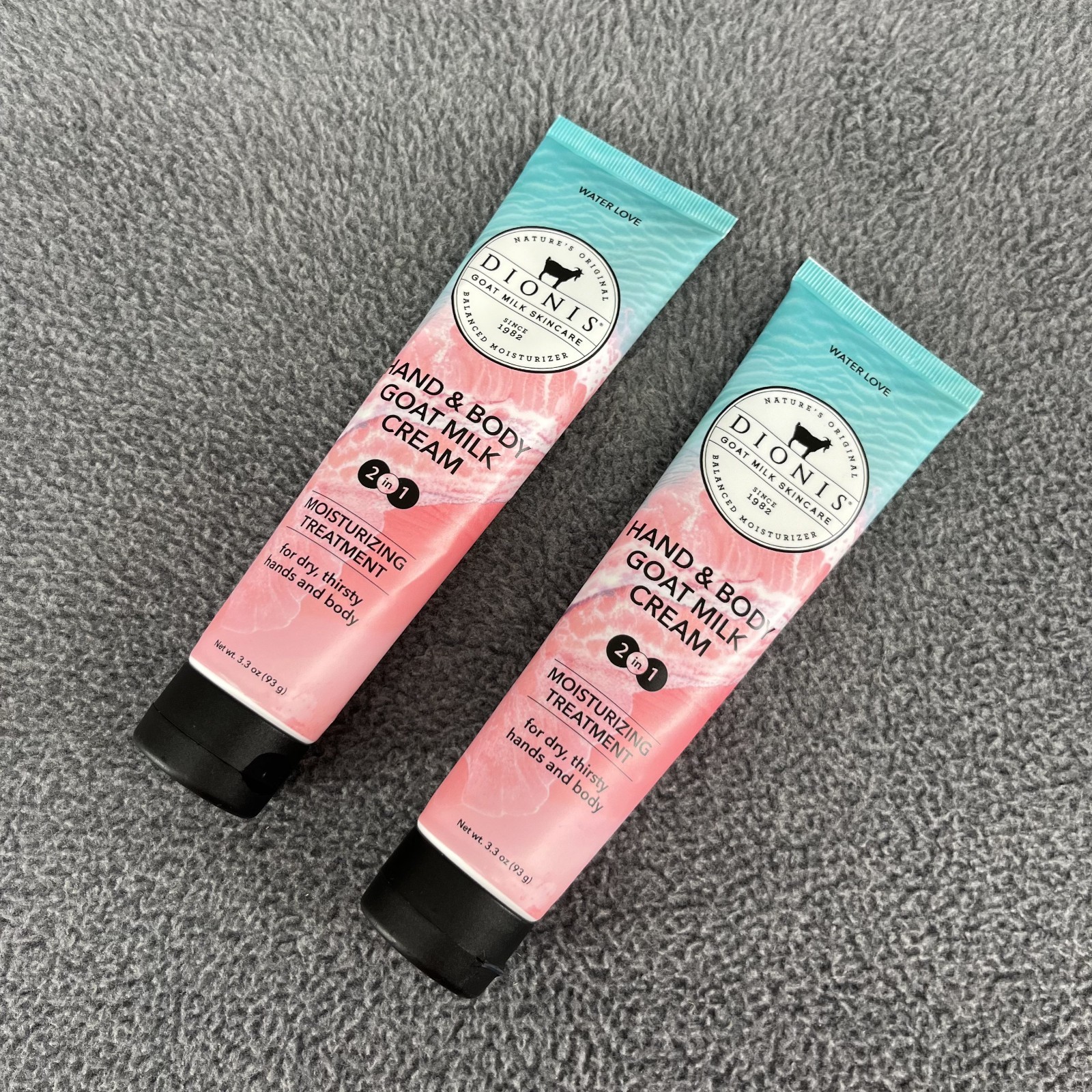 2x Dionis Hand & Body Goat Milk Cream Moisturizing Treatment Water Love 3.3 Oz