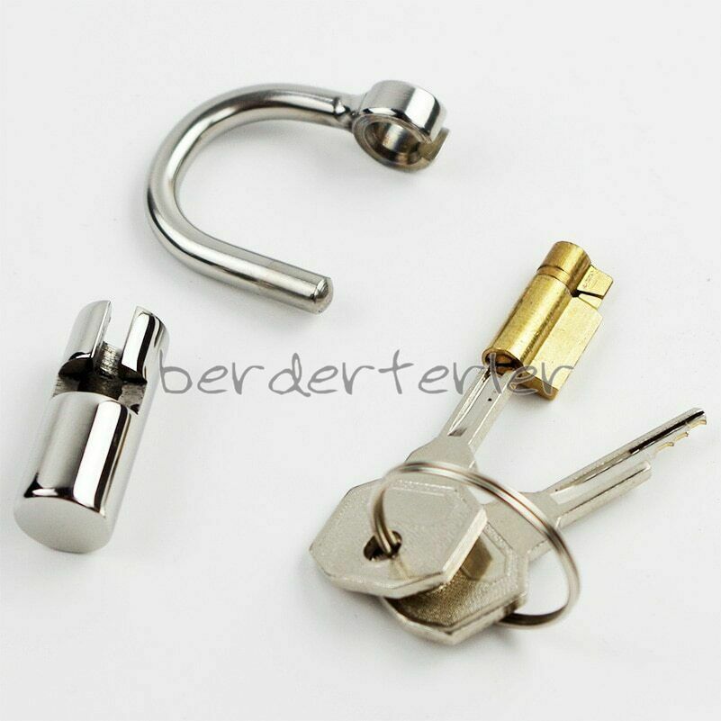 5MM/3MM PA LOCKED CHASTITY PIERCING Titanium D-Ring PA Lock STAINLESS STEEL