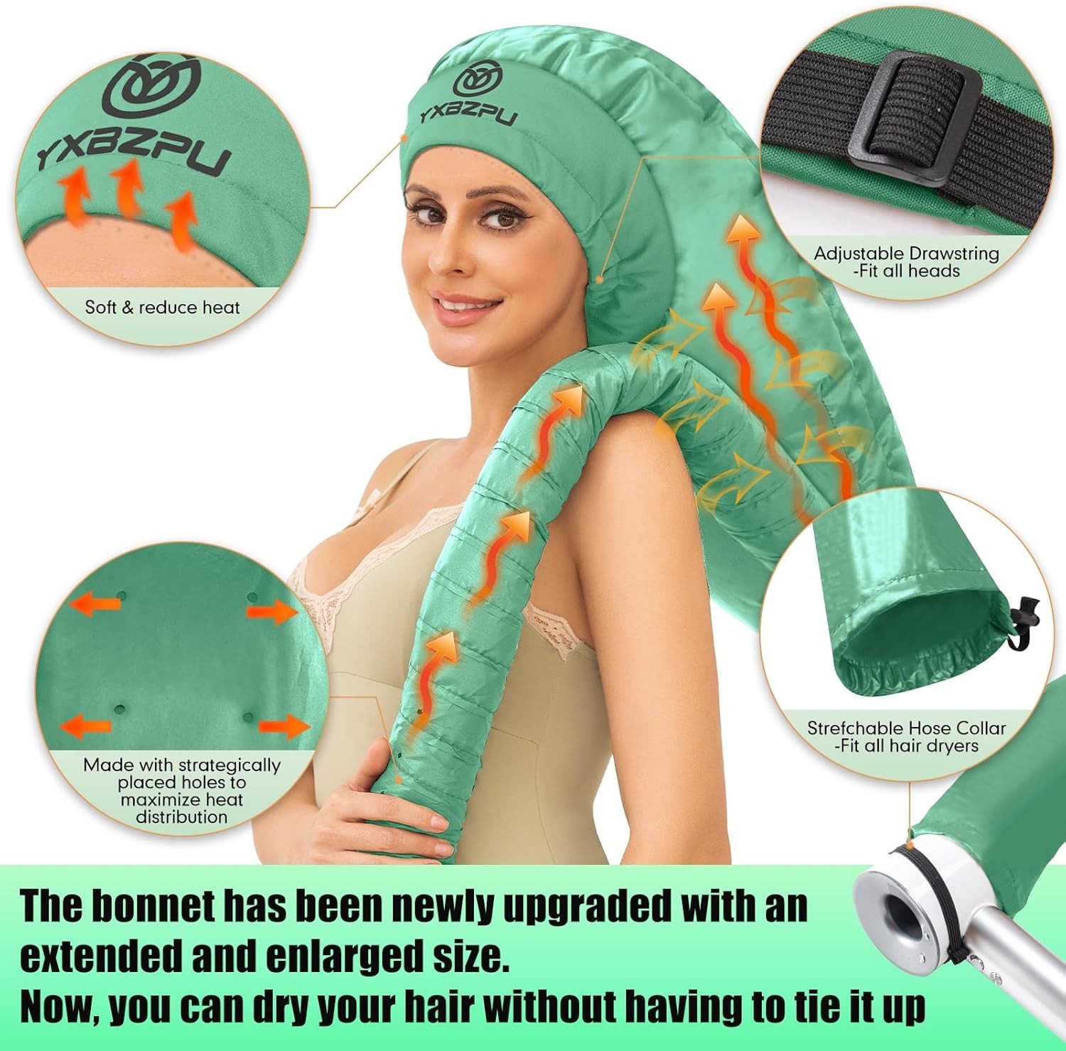 Universal Hair Dryer Bonnet Hood Attachment Diffuser Cap for Curly Hair