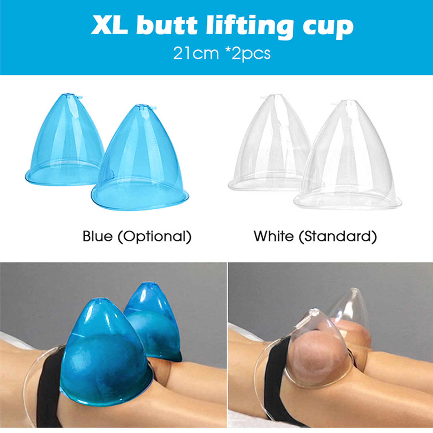 2PCS 60-210ML Breast Enhance Butt Lifting Cups For Vacuum Therapy Shape Machine
