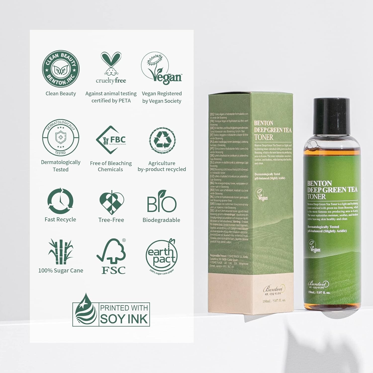 Benton Deep Green Tea Toner 150ml