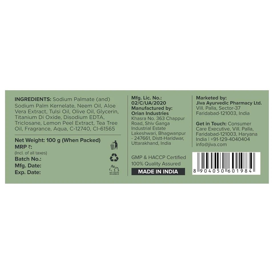 Neem Soap – 100gm | Deep Cleansing Of Pores | Prevent Pimples, Acne (Pack of 4)