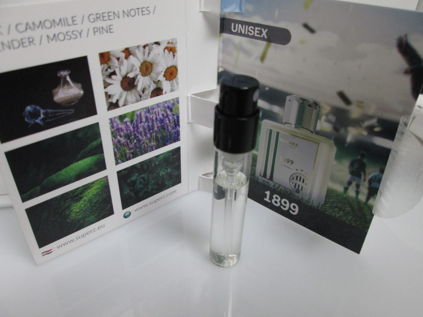 1899 by Superz by Superz Extrait de Parfum SAMPLE 0.06 fl oz. New w/card
