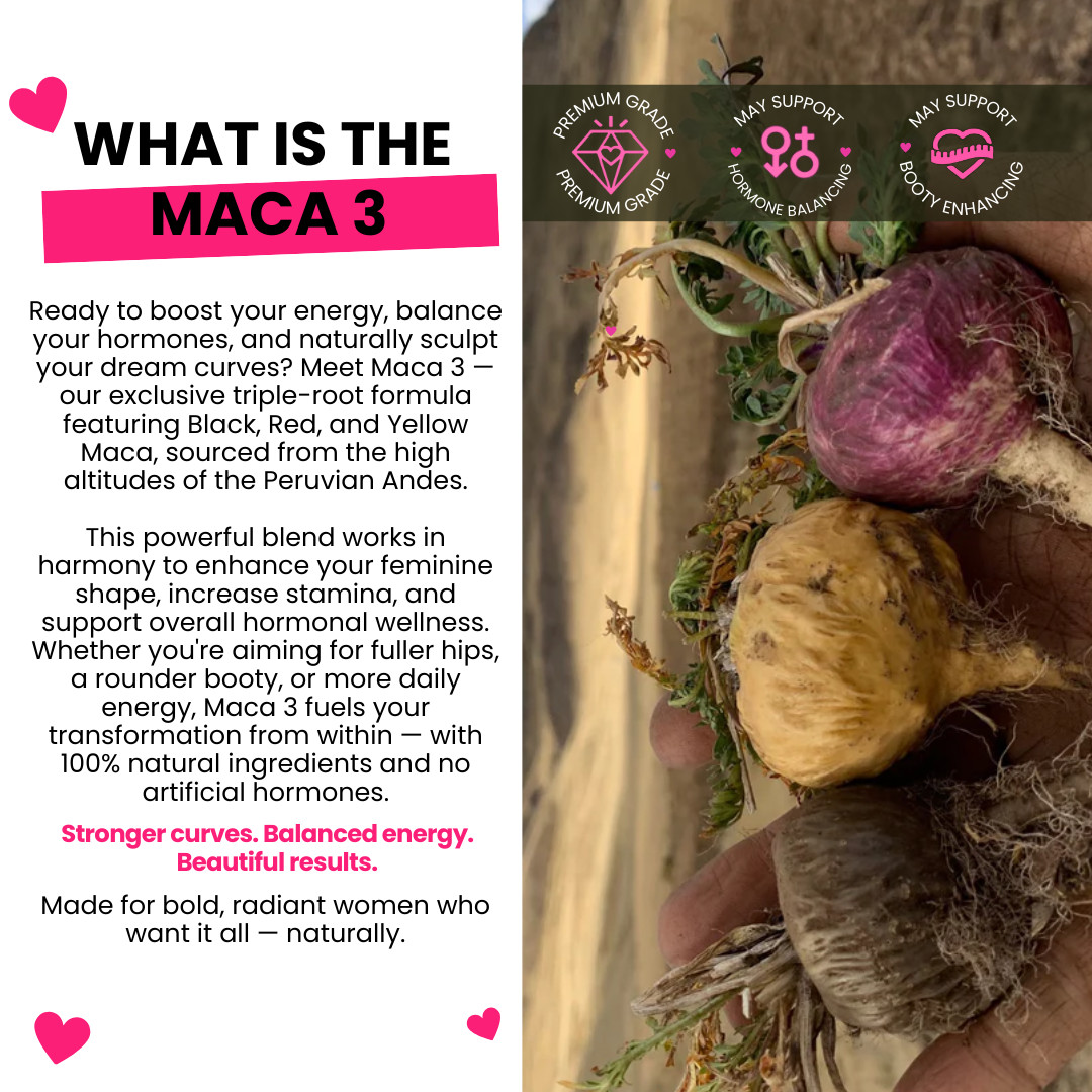 Bigger Booty & Wider Hips – Maca Root Pills for women (2-Month Pack) – 15% OFF