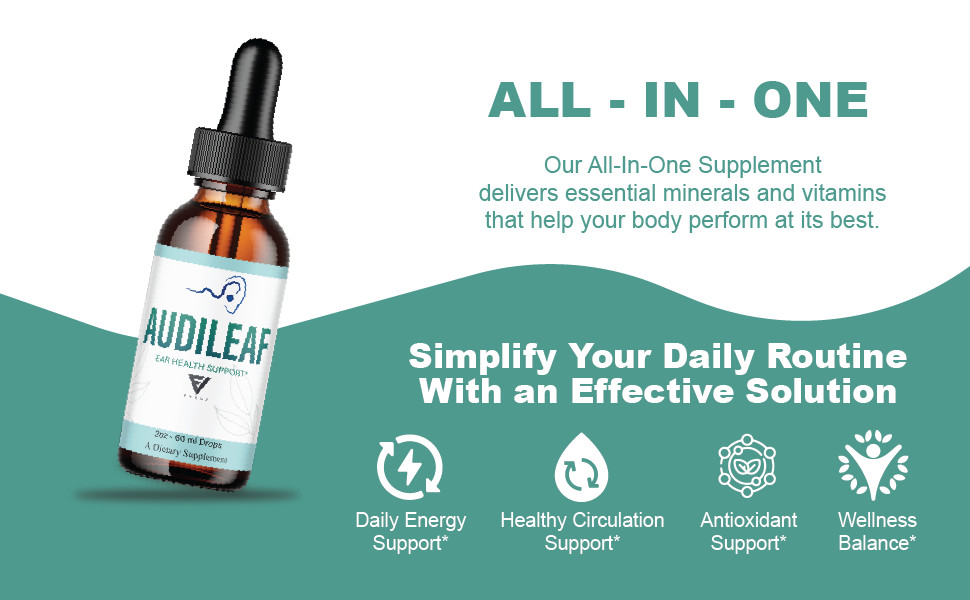 (3 Pack) Audileaf Drops, Audileaf Tinnitus Support Liquid Supplement (6oz)
