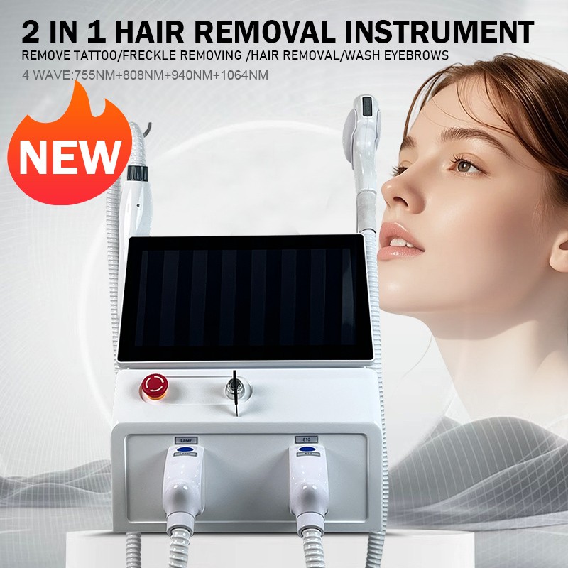 2in1 Diode Laser Hair Removal Pico Tattoo Removal Machine 4 Wavelength Permanent