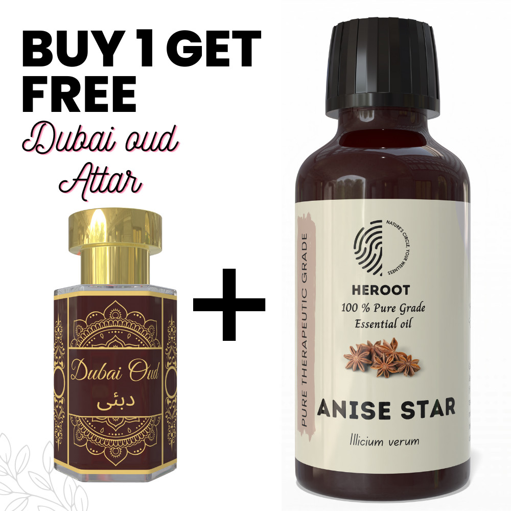 Anise Star Essential Oil 10ml Aromatherapy Diffuser Home Fragrance + Free Attar