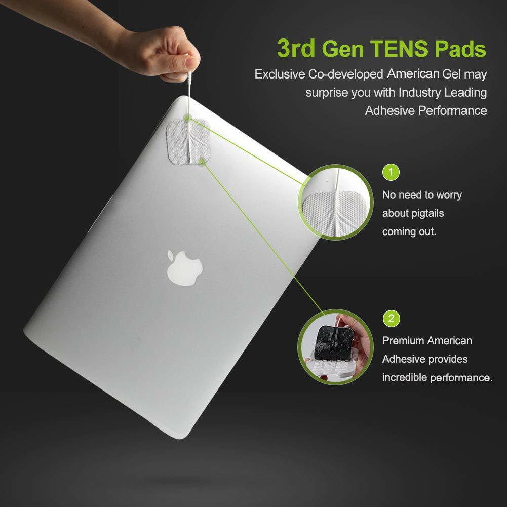 40 TENS Electrode Pads EMS Replacement Unit 7000 3000 2×2 Muscle Stimulator BULK