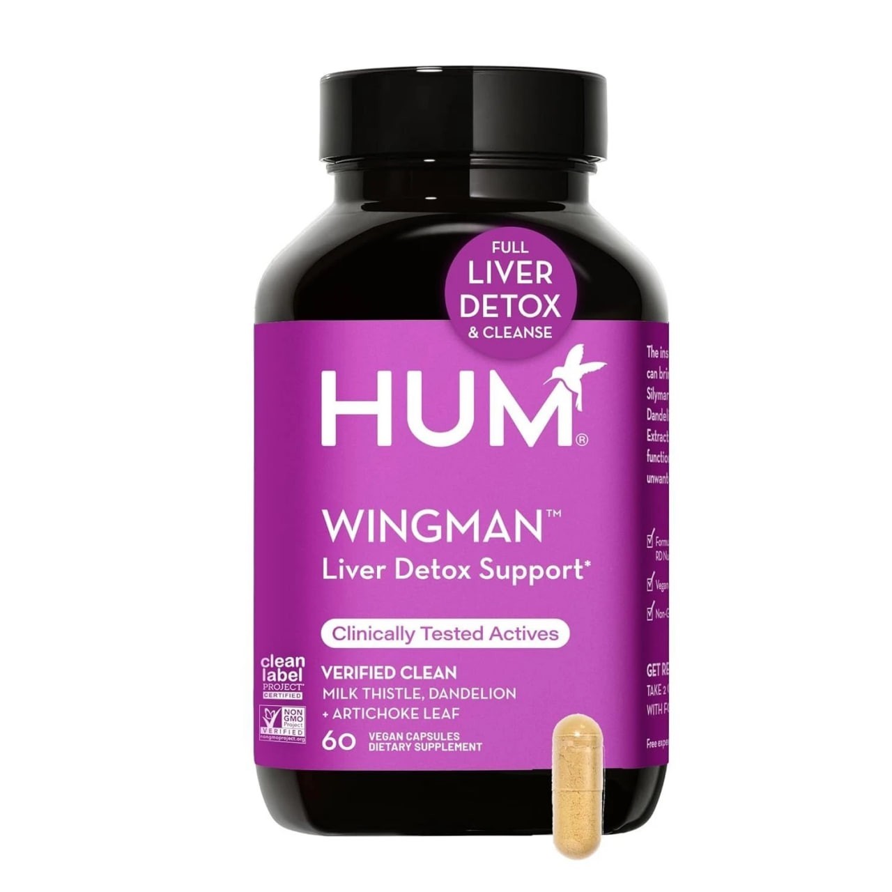 HUM Wing Man Helps Flush Liver of Toxins (60-Count) Free Shipping US