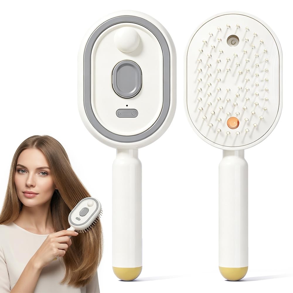 Electric Spray air Cushion Massage Comb, 3-in-1 Electric Mist Spray Hair Brush
