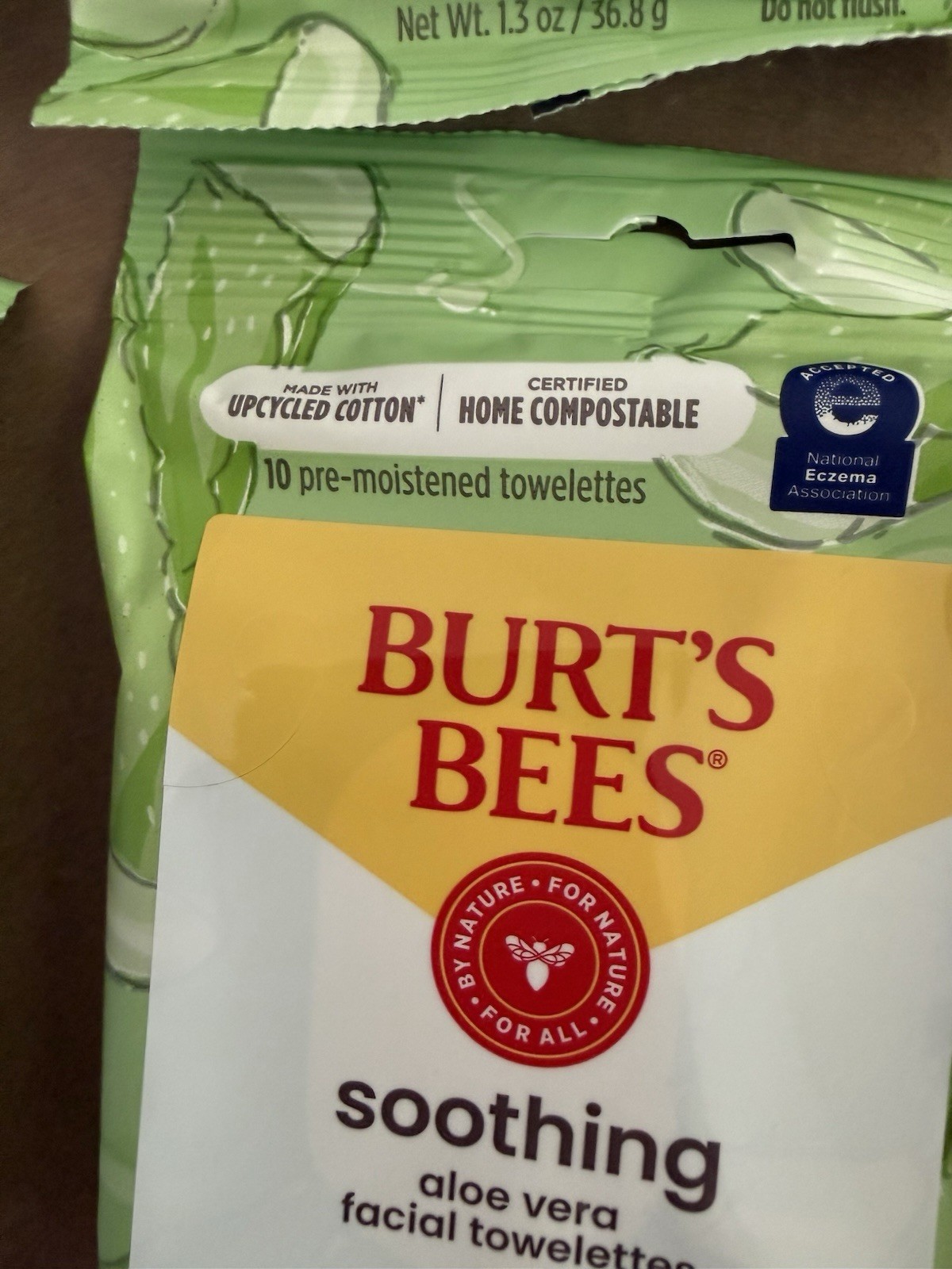 6x Burt’s Bees Soothing Aloe Vera Facial Towels Sensitive 10 Ea Pack – 60 Total
