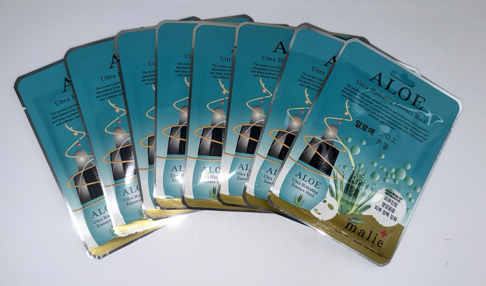 Skincare Face Sheet Mask. Aloe Vera,Rice ,Royal Jelly (sets)