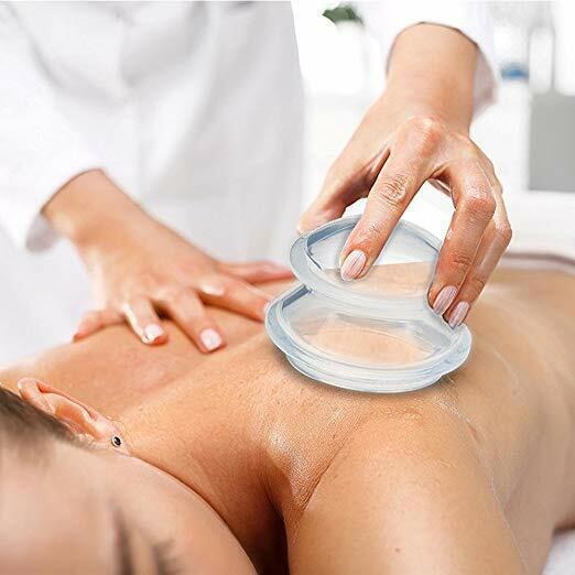 2 Cups Cupping Therapy Set Silicone Suction Vacuum Massage For Face Full Body US