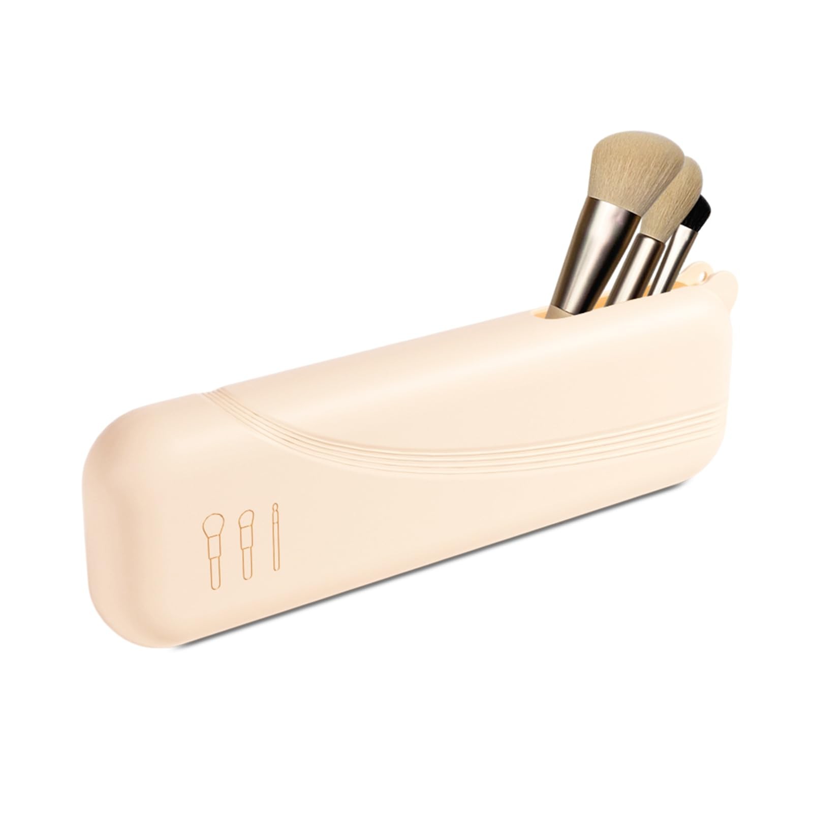 Silicone Makeup Brush Holder Dust-proof Soft Makeup Organizer