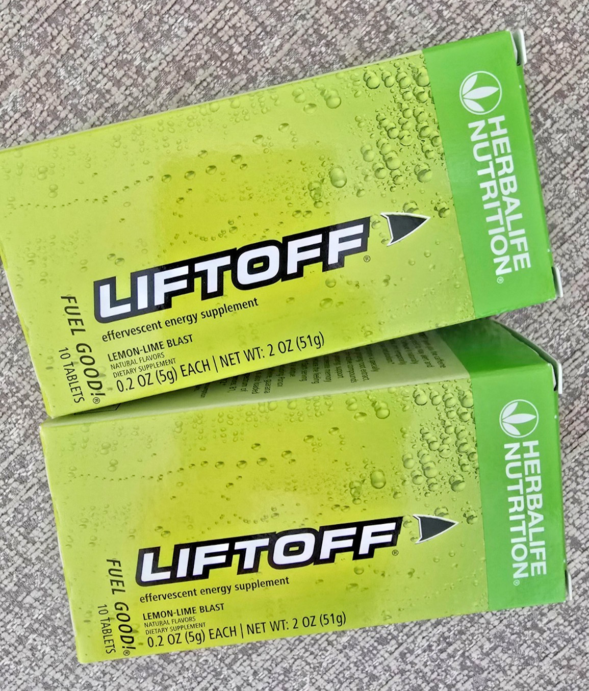 Herbalife Liftoff effervescent tablets Lemon-Lime Blast 2 packs