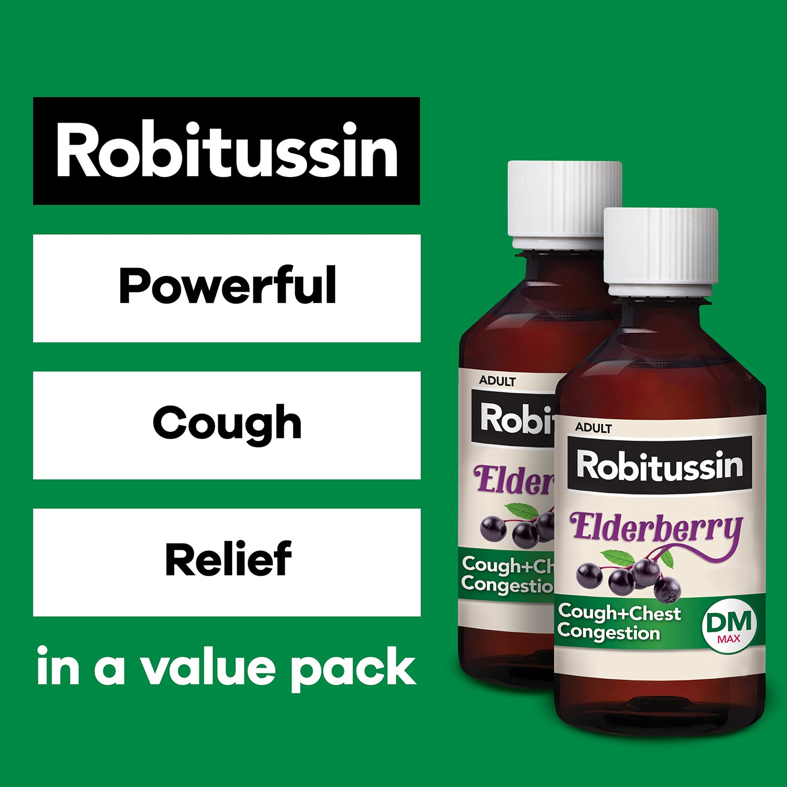 Robitussin Maximum Strength Elderberry Cough Plus Chest Congestion Dm Cough