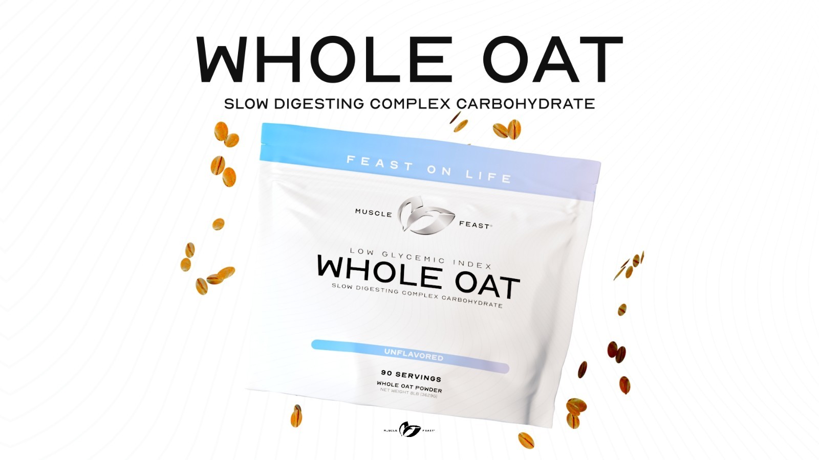 All-Natural Whole Oat Powder – Non-GMO Vegan Complex Carb Fiber, 8lb – Steady En