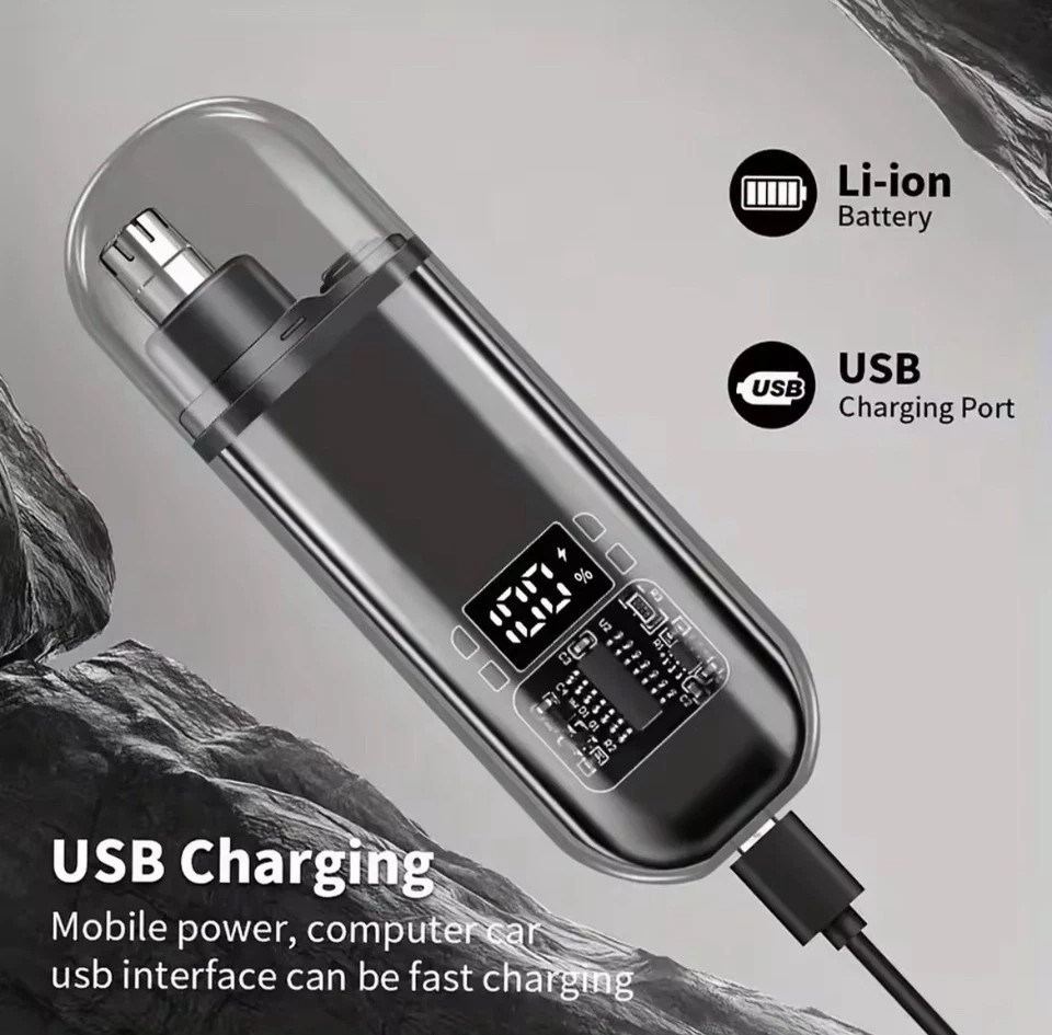 USB Rechargeable Nose Ear Hair Trimmer for Men Portable Clipper
