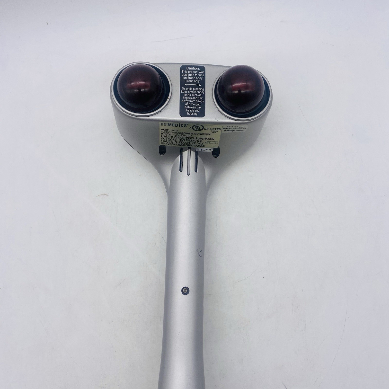 HoMedics Model PA-MH Compact Dual Head Percussion Massager With Heat Works
