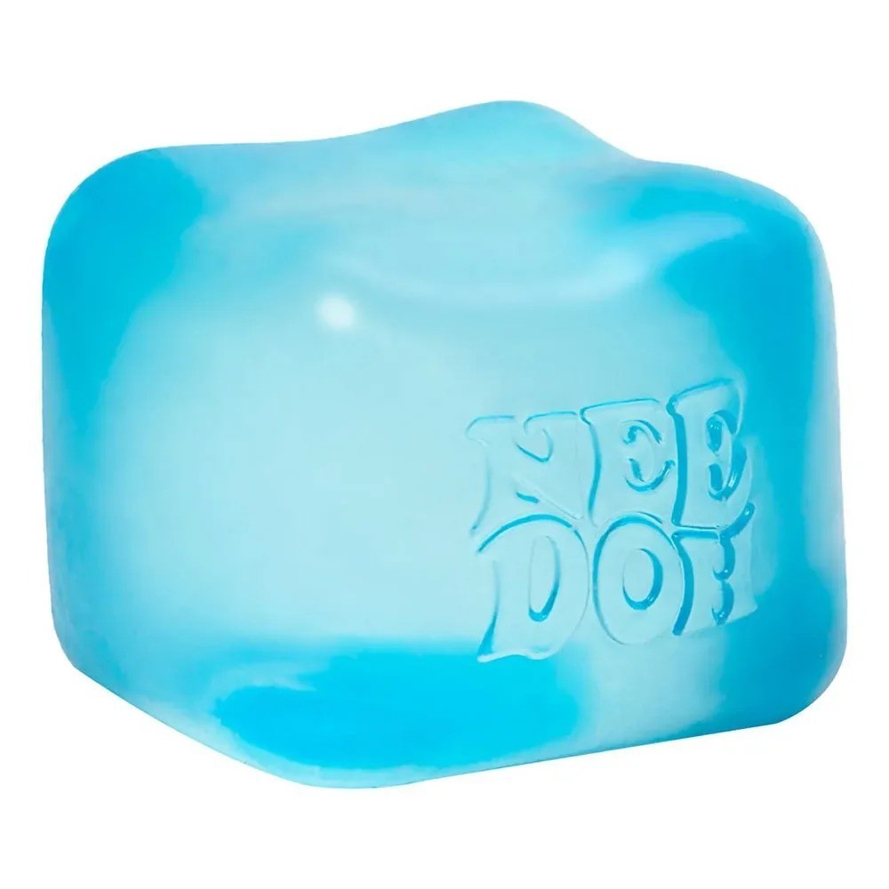 Nee Doh Nice Cubes Ice Cube Toy Super Solid Squish Blue Pink & Purple NEW