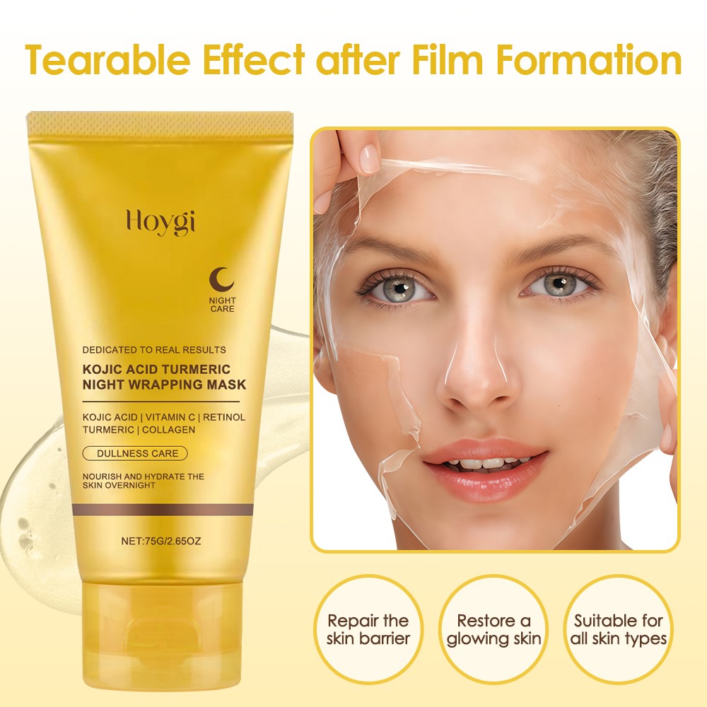 NEW Kojic Acid Turmeric Collagen Night Wrapping Mask, Overnight Brightening Mask