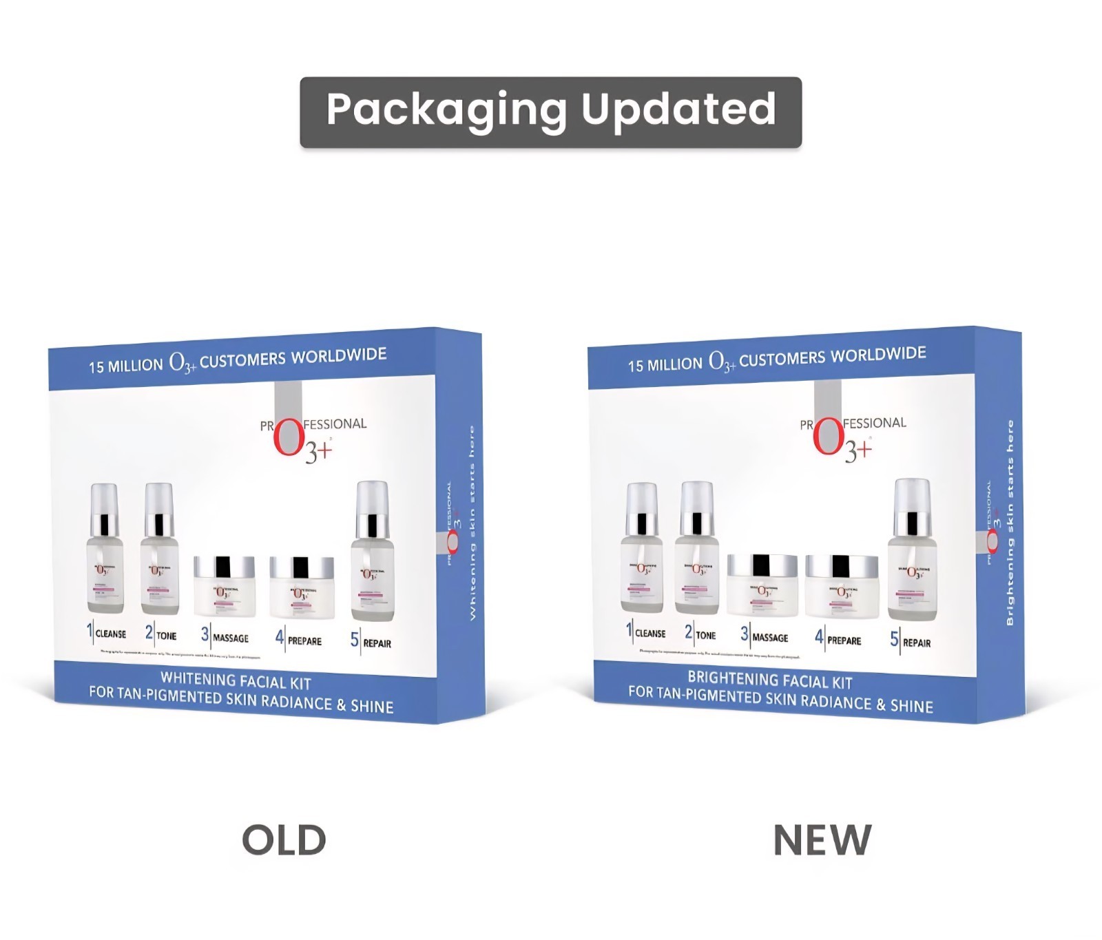 O3+ Whitening Facial Kit 250 gm Set of 5 LONG EXPIRY – FREE SHIPPING