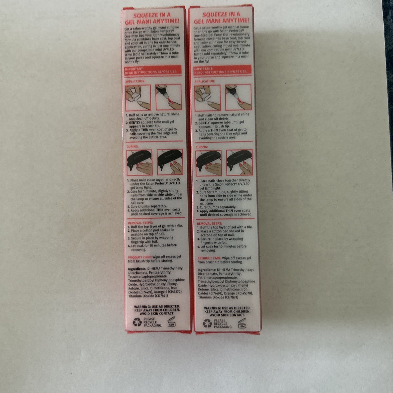2 PACK Salon Perfect Nail One-Step Gel Pen, Copacabana Girl 0.35 fl oz
