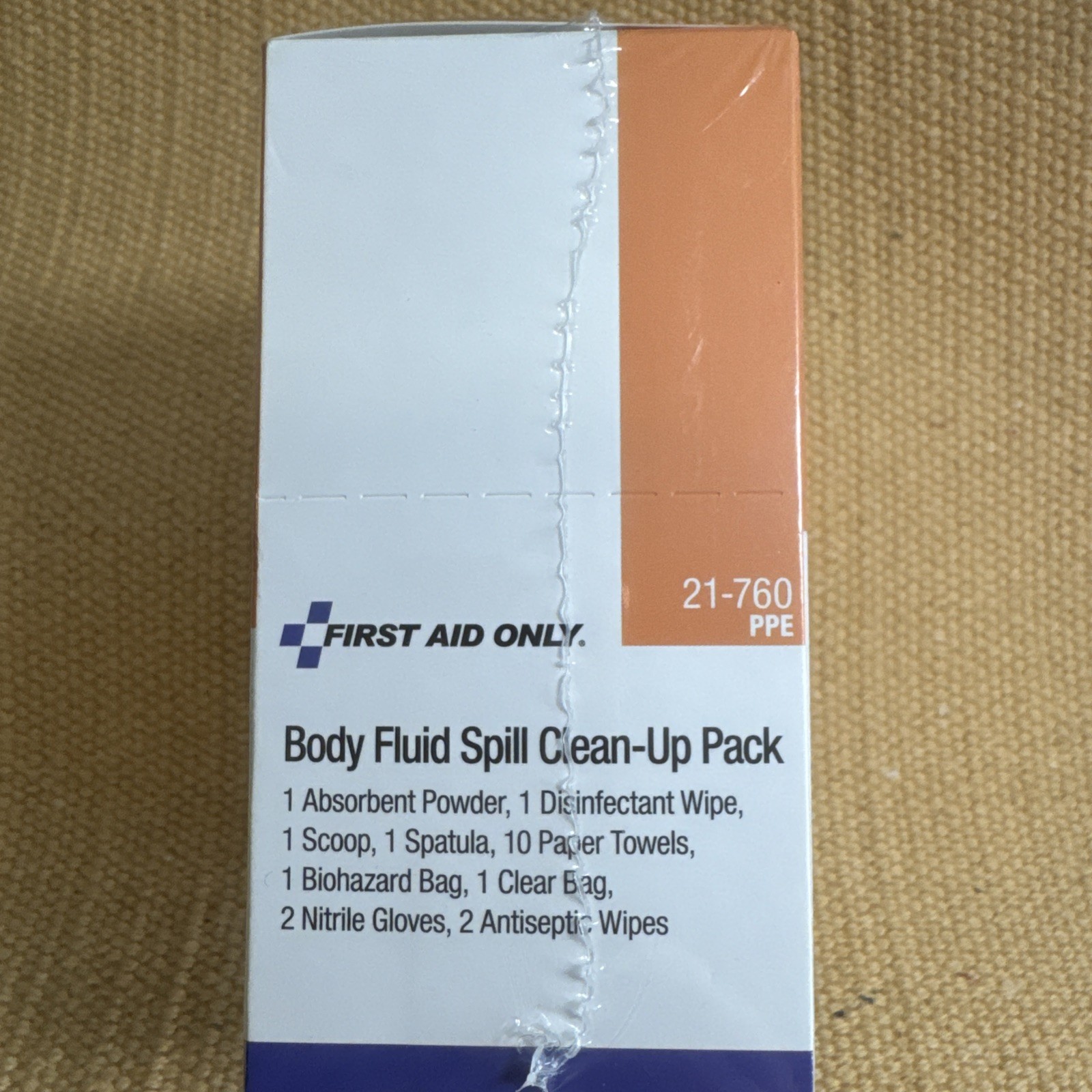 NIB Pac Kit Body Fluid Spill Clean Up Pack First Aid Supplies MS-89276