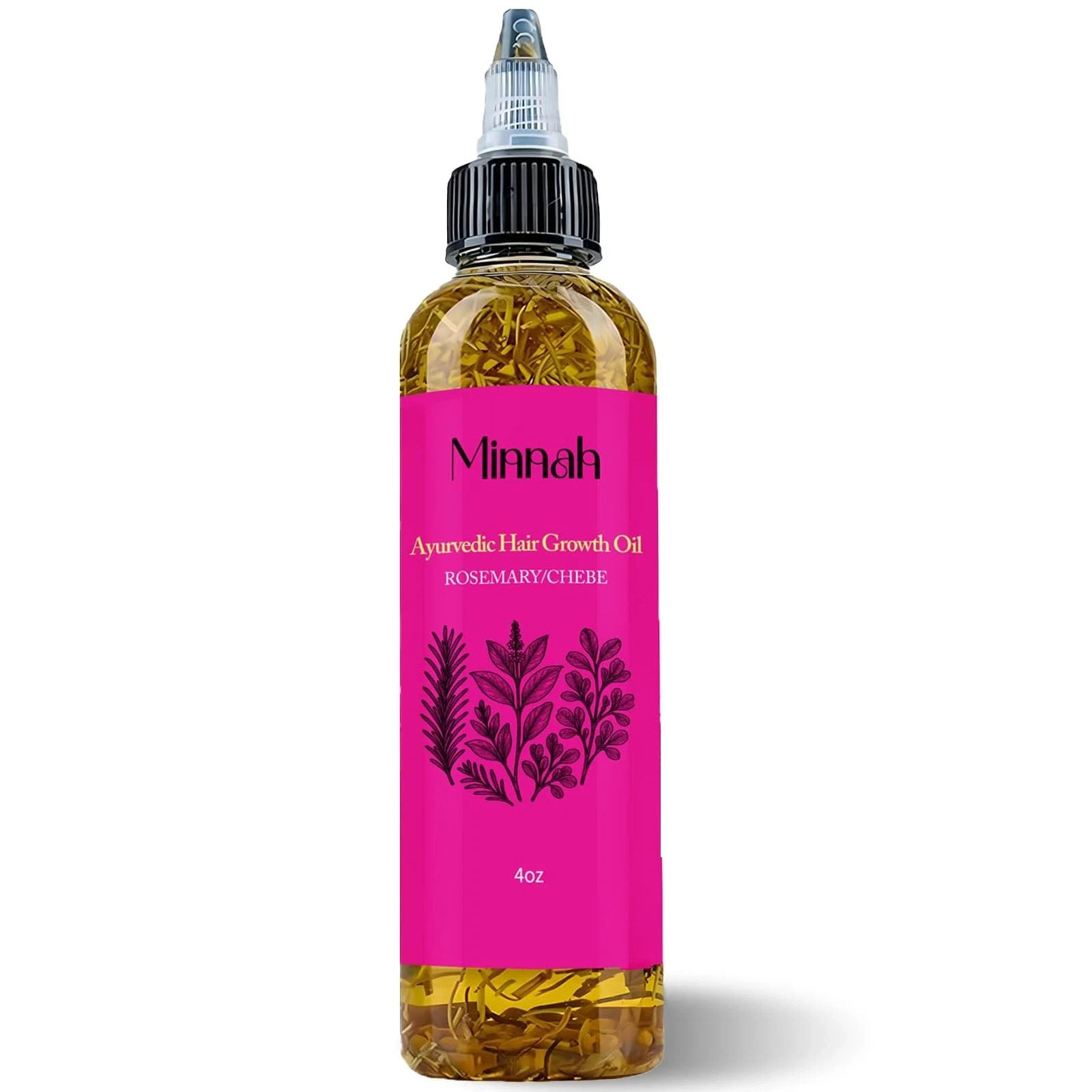 Minnah Hair Growth Oil, Extra Strength Rosemary Fenugreek Castor Oil, Natural…