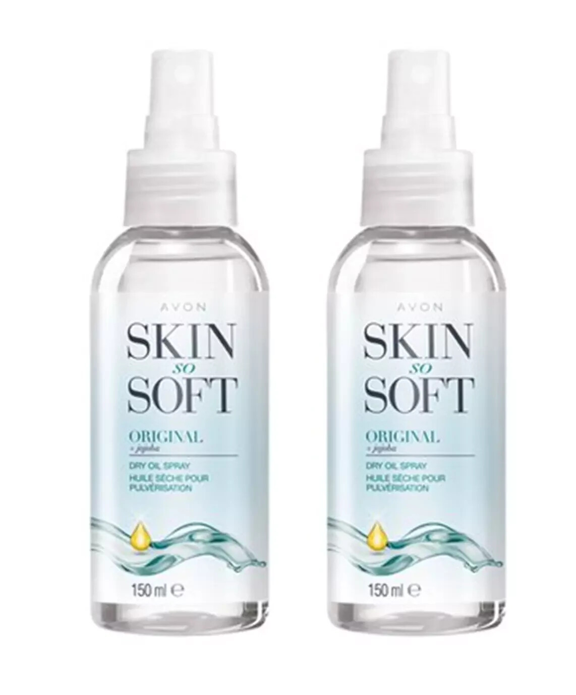 2 x Bottles Avon Skin So Soft Avon Original Dry Oil Spray 5.07 fl oz / 150ml
