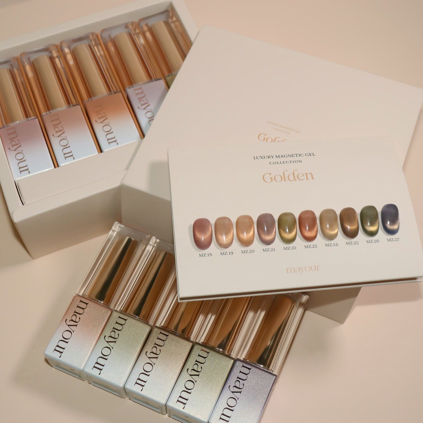 Mayour Gel Golden Cat Eye Gel Magnetic Gel Soak Off Nail Gel K-Beauty