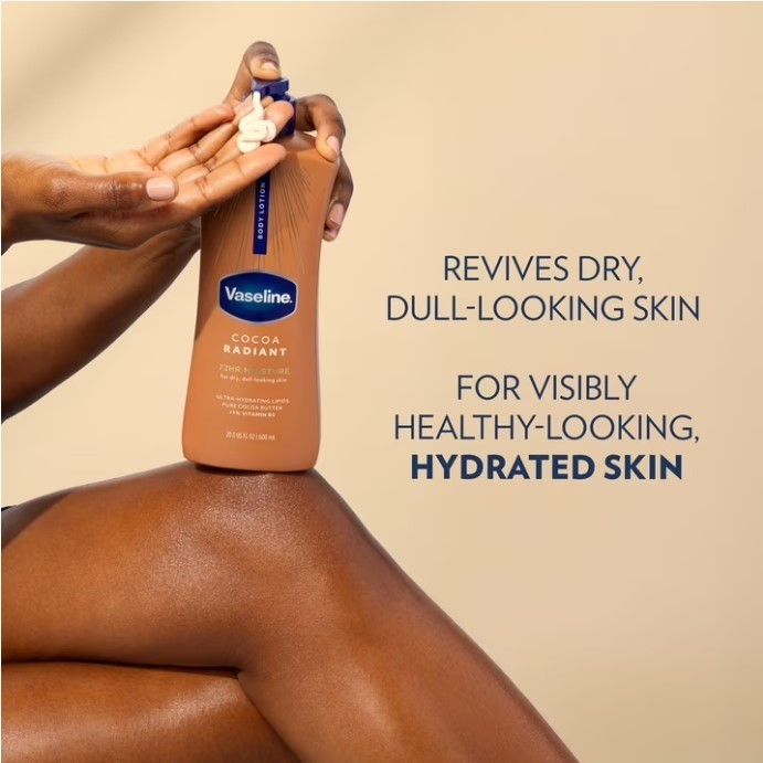 Vaseline Cocoa Radiant Body Lotion Dry Skin Moisturizing 20.3 oz Glow